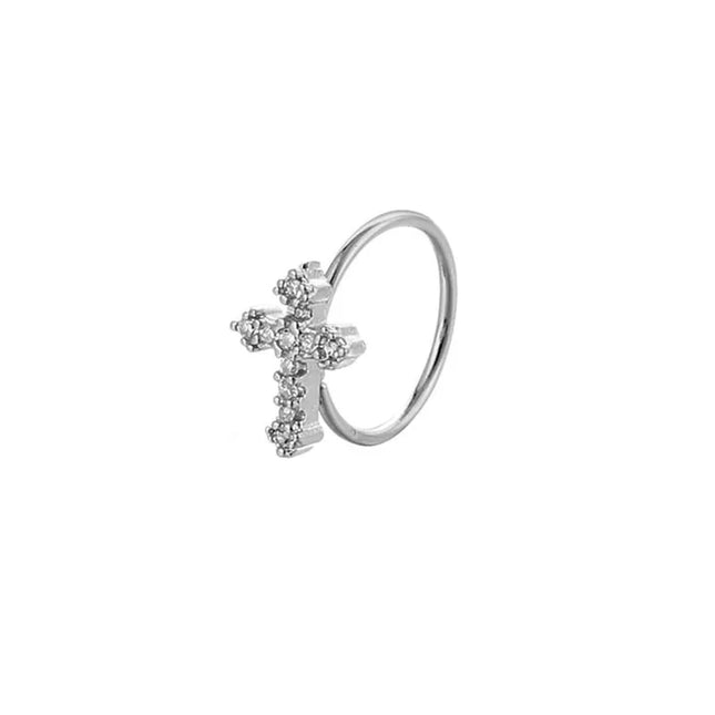 20G Cross Nose Rings for Women for Men L Bend Nose Studs Hoop Nose Ring Body Piercing Jewelry Fashion Trendy