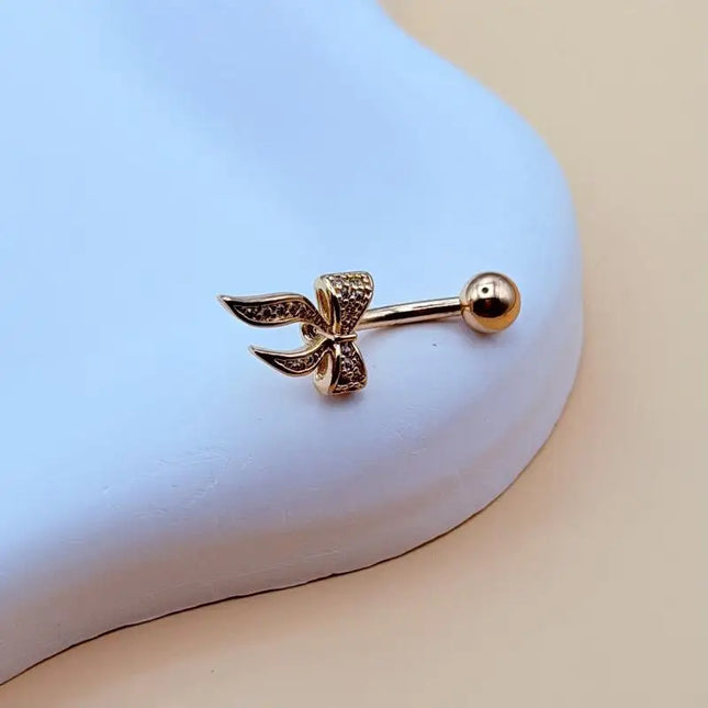 Bow Belly Button Ring Navel Piercing Sexy Belly Rings Body Piercing Navel Rings
