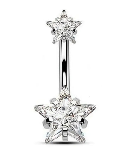 Heart Belly Button Ring Stainless Steel Sexy Navel Piercing Body Jewelry for Women Suitable for Swimwear Outfits