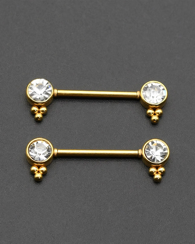1 Pair 16G 1.2x14mm Plug-in Stainless Steel Barbell Piercing Sexy Women Nipple Piercing Jewelry Unthreaded Nipple Rings No Screw