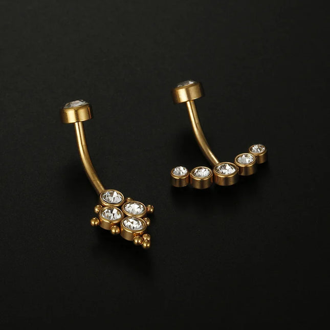 1 Pc New Sexy Dangling Navel Belly Button Ring Oreja 14G Cubic Zirconia 316L Surgical Steel Belly Piercing Jewelry