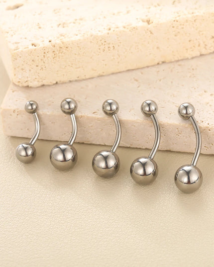1Pc/5Pcs G23 Titanium Belly Button Rings for Women Double Balls Navel Rings Ombligo Piercing Body Jewelry