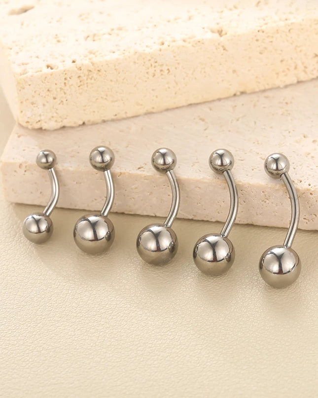 1Pc/5Pcs G23 Titanium Belly Button Rings for Women Double Balls Navel Rings Ombligo Piercing Body Jewelry