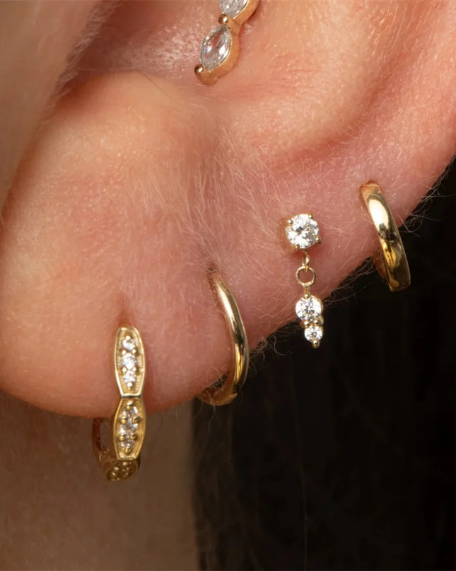 AIDE Heart Round Ball Flat Helix Piercing Earring 925 Sterling Silver Ear Studs Geometric Zircon Exquisite Trinket Studs Aretes