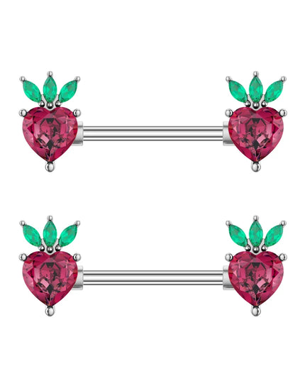 2pcs Animal Plant Series Nipple Piercing Shield Barbell for Women Both Sides Screwed Sexy Body Nipple Ring Piercings Nombril