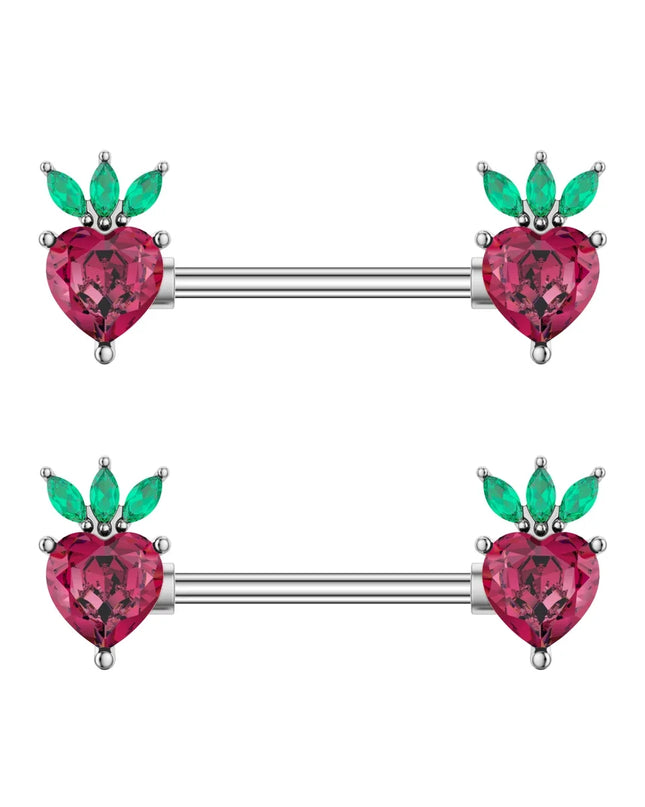 2pcs Animal Plant Series Nipple Piercing Shield Barbell for Women Both Sides Screwed Sexy Body Nipple Ring Piercings Nombril