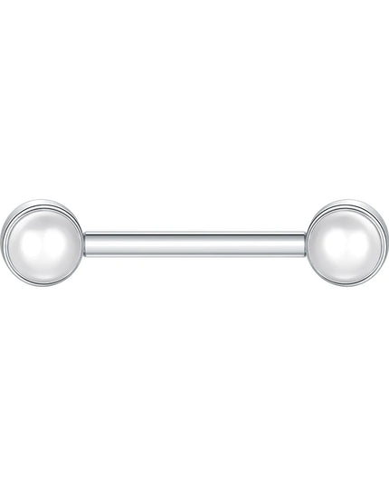 1Pc Titanium Nipple Barbell Piercing Zircon Nipple Ring with Pendant Bar Piercing Internally Threaded Women Body Accessaries