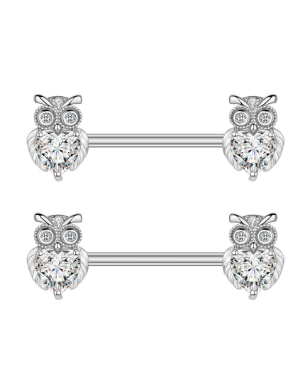 2pcs Animal Plant Series Nipple Piercing Shield Barbell for Women Both Sides Screwed Sexy Body Nipple Ring Piercings Nombril