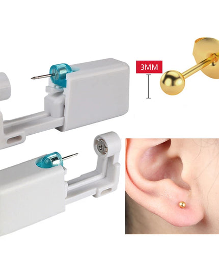 Ear Piercing Gun Disposable Disinfect Safety Earring Piercer Kit Studs Nose Ring Piercing Machine Body Jewelry Tool 17 Colors