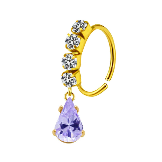 Nose Piercing Nose Ring Stainless Steel Colorful Nose Ring Dangle Nose Rings Piercing Jewelry For Women