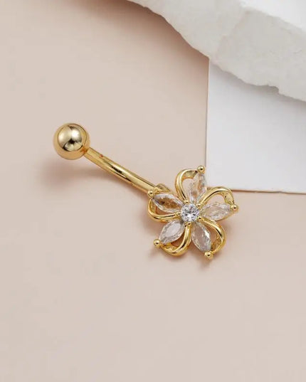 Steel Belly Button Ring Cute Devil Heart Cubic Zirconia Inlaid Hypoallergenic Navel Ring for Teen Girls Daily Use