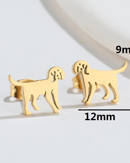 Pet Dog Ear Piercing For Women Cute Love Dachshunds Stainless Steel Corgi Dog Animal Stud Earring Free Shipping Brincos