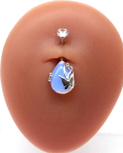 Fashion Crystal Belly Piercing Navel Ring Body Accessories Trigrams Flower Belly Button Piercing Ombligo Studs Jewelry