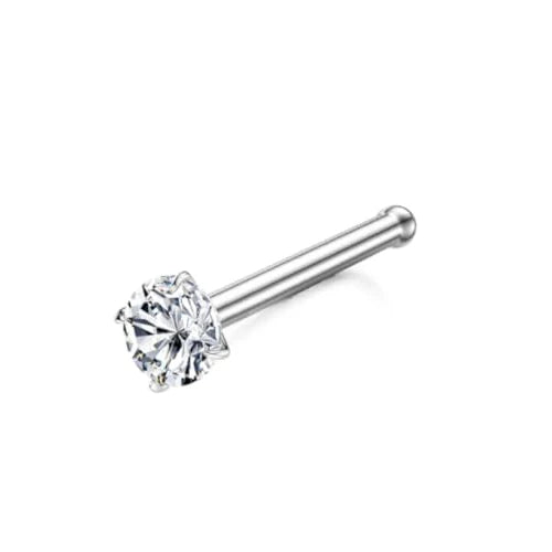 Bobisty 1Pc Nose Rings for Women Men Surgical Stainless Steel Retainer Clear Nose Rings Hoops Cartilage Tragus Piercing Jewelry