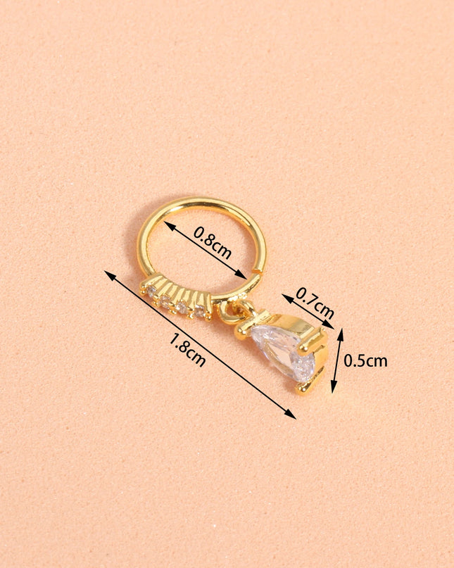 Nose Rings Hoop for Women Men Body Piercing Jewelry Cartilage Earring Nose Dangling CZ Cross Crown Starfish Dangle Nose Ring