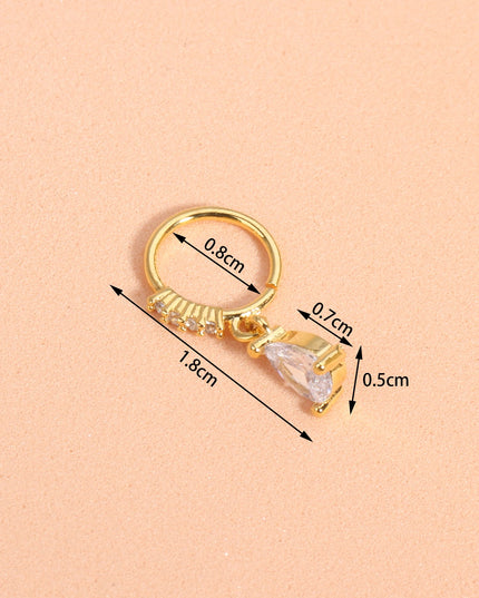 Nose Rings Hoop for Women Men Body Piercing Jewelry Cartilage Earring Nose Dangling CZ Cross Crown Starfish Dangle Nose Ring