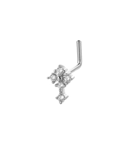 20G Cross Nose Rings for Women for Men L Bend Nose Studs Hoop Nose Ring Body Piercing Jewelry Fashion Trendy