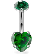 Green / Navel & Bell Button Rings / 14G 1.6x10x8x5mm|body