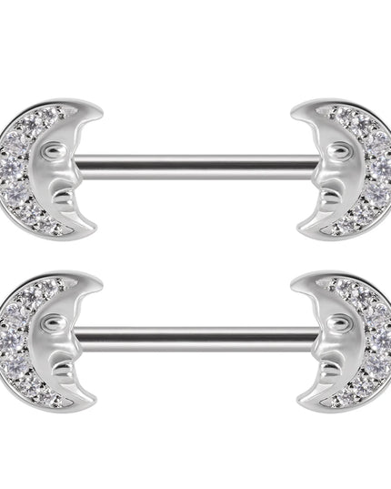 1Pair Sword Cross Nipple Piercing Barbell Surgical Steel Crystal Nipple Shield Cover Heart Butterfly Nipple Ring Body Jewelry14G