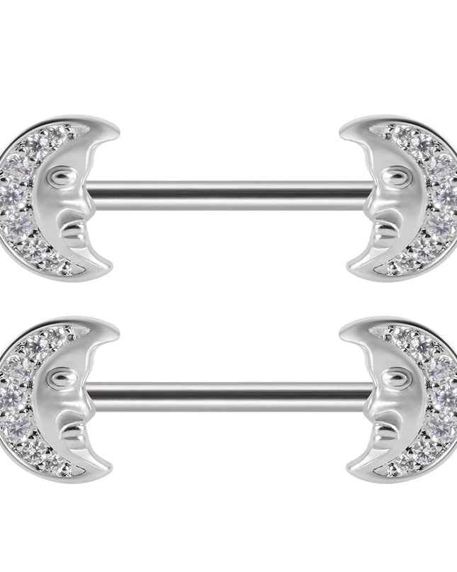 1Pair Sword Cross Nipple Piercing Barbell Surgical Steel Crystal Nipple Shield Cover Heart Butterfly Nipple Ring Body Jewelry14G
