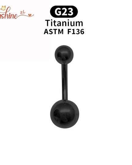 G23 Titanium 14G Belly Button Rings Zircon Highly Polishing Threaded Eyebrow Nails ASTM F136 Body 1pcs Wholesale Belly Button