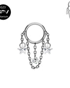 White CZ 1PCS / Nose Rings & Studs / 1.2x8mm|Face