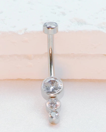 F136 Titanium Piercing belly button Septum Zircon Clicker Helix Hinged Segment belly piercing Women Charming Body Jewelry