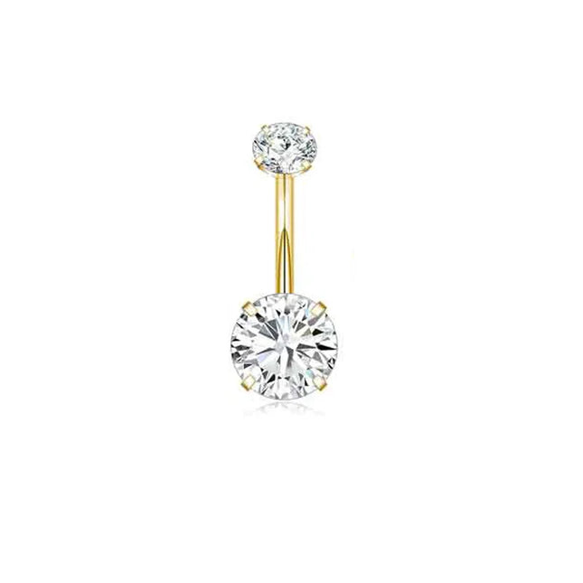 Dangle Belly Button Rings, 14G 316L Stainless Surgical Steel Cubic Zirconia Butterfly Heart Navel Ring Piercing Jewelry Barbells