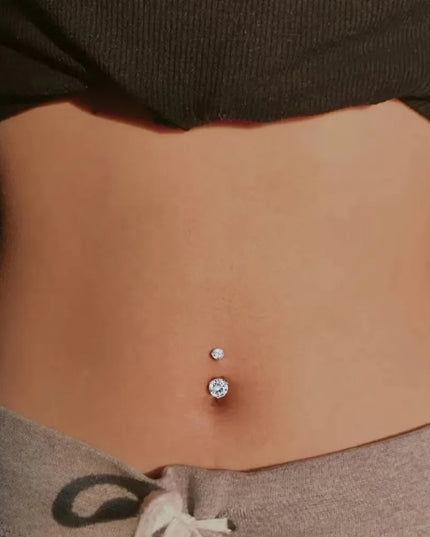 Bobisty Navel Ring 14G Heart Snake Butterfly CZ Dangling Belly Ring for Women Stunning Belly Button Piercing Jewelry