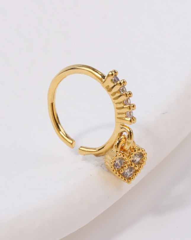 Nose Rings Hoop for Women Men Body Piercing Jewelry Cartilage Earring Nose Dangling CZ Cross Crown Starfish Dangle Nose Ring