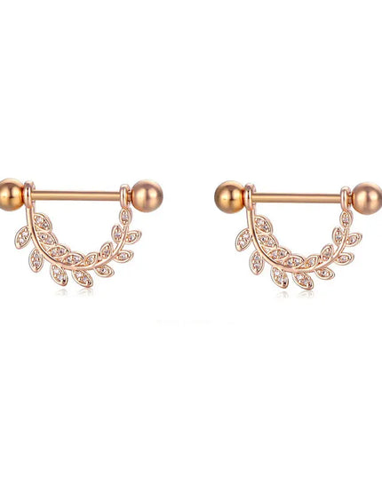 Sexy Nipple Ring Stainless Steel Zircon U Shape Barbell Nipple Studs Piercing Helix Piercing Body Papillary nail Jewelry