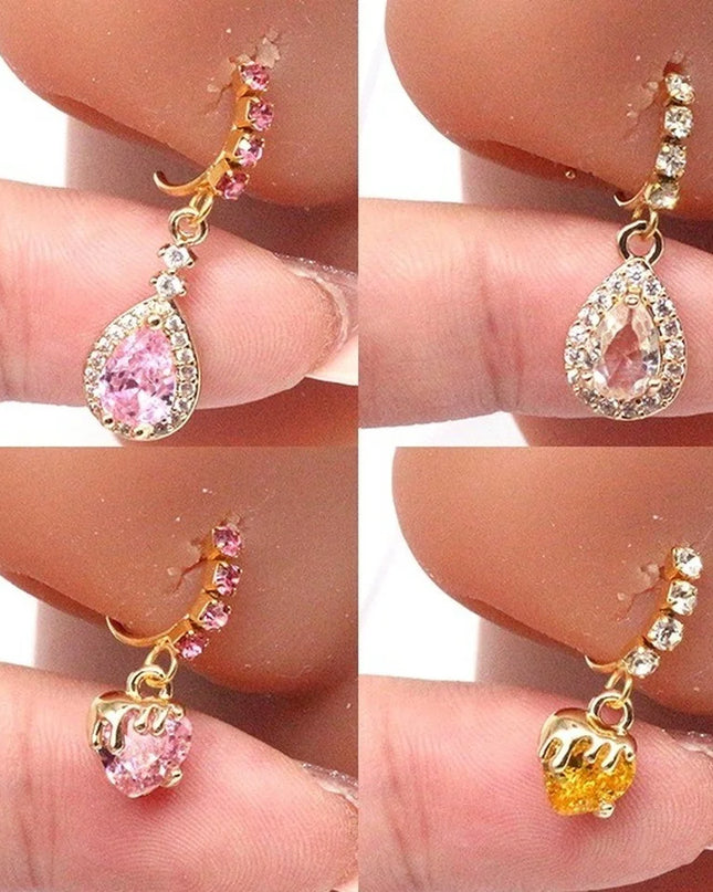 Nose Piercing Nose Ring Stainless Steel Colorful Nose Ring Dangle Nose Rings Piercing Jewelry For Women