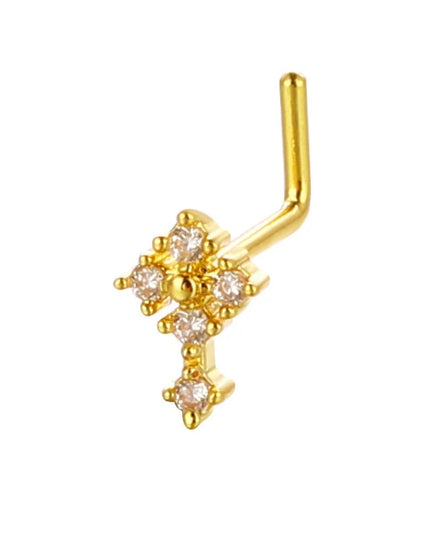 20G Cross Nose Rings for Women for Men L Bend Nose Studs Hoop Nose Ring Body Piercing Jewelry Fashion Trendy