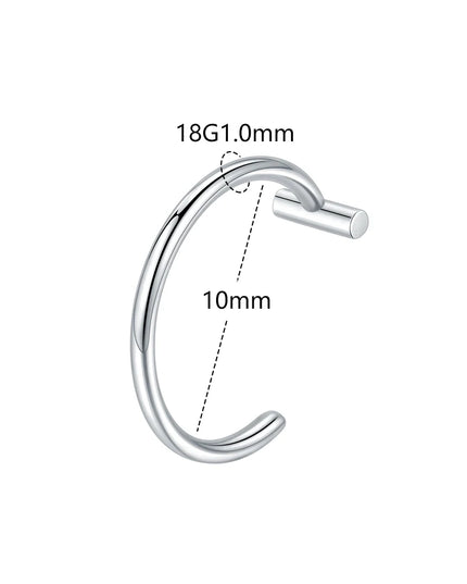 1PC Stainless Steel Fake Nose Ring Hoop Septum Rings Non-Pierced C Clip Lip Ring Earring Fake Nose Piercings Women Body Jewelry