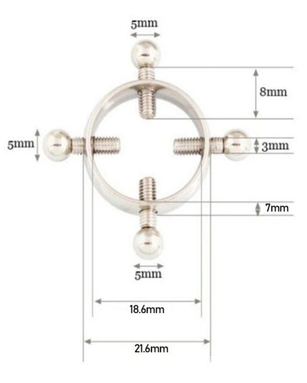 1Pcs Adjustable Stainless Steel Nipple Ring Clip-On Fake Nipple Piercing Jewelry for Women Various Colors Available