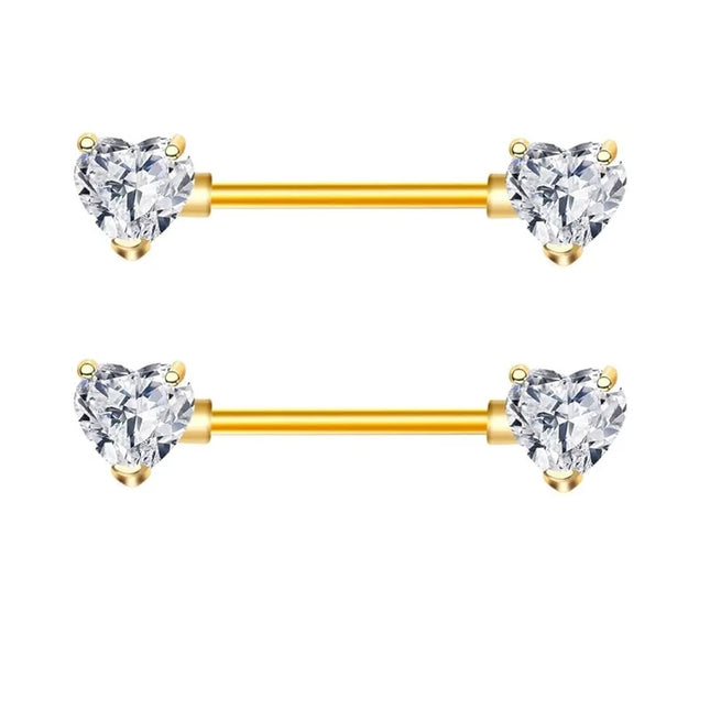 Nipple Piercing Jewelry 14G Stainless Steel Nipple Rings for Women Heart Butterfly Flower Bow Nipple Barbells