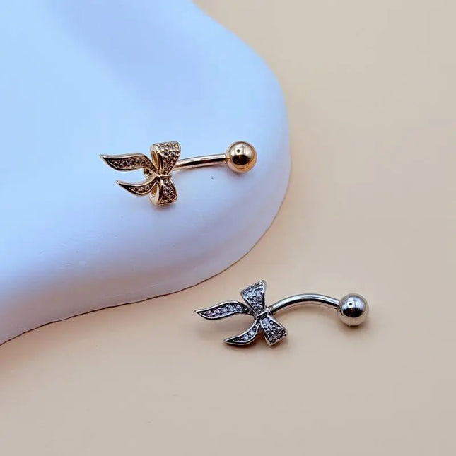 Bow Belly Button Ring Navel Piercing Sexy Belly Rings Body Piercing Navel Rings