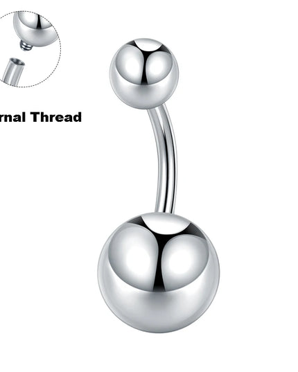 1Pc/5Pcs G23 Titanium Belly Button Rings for Women Double Balls Navel Rings Ombligo Piercing Body Jewelry