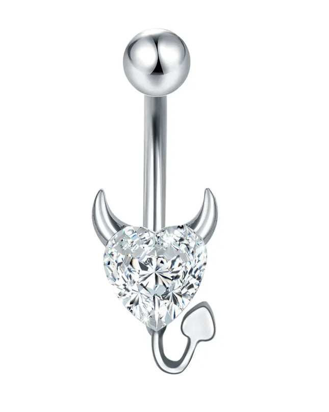 1Pc Titanium Zircon Belly Button Ring Round Heart Flower Navel Piercing Nombril Jewelry 14G Belly Piercing Ombligo