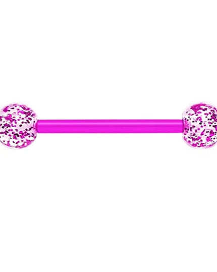 1PCS/4PCS Nipple Tongue Rings Straight Barbell 14G Stainless Steel Belly Button Rings Nipplerings Body Piercing Jewelry Purple
