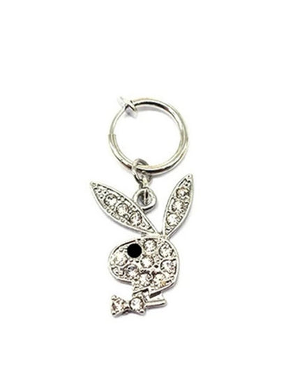 1pc Belly Button Rings Bunny Navel rings Gold color Rabbit Belly Rings for Women Gem stone Pink Bunny Fake Belly Piercing Ring