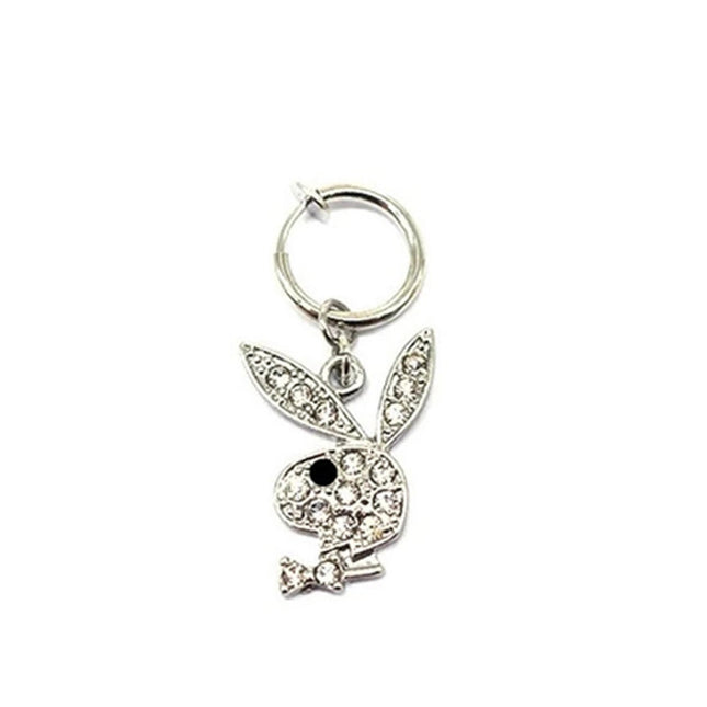 1pc Belly Button Rings Bunny Navel rings Gold color Rabbit Belly Rings for Women Gem stone Pink Bunny Fake Belly Piercing Ring