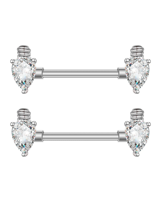 2pcs Animal Plant Series Nipple Piercing Shield Barbell for Women Both Sides Screwed Sexy Body Nipple Ring Piercings Nombril