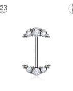 White / Nipple Rings / 14G 1.6x14mm|body|Straight Barbell