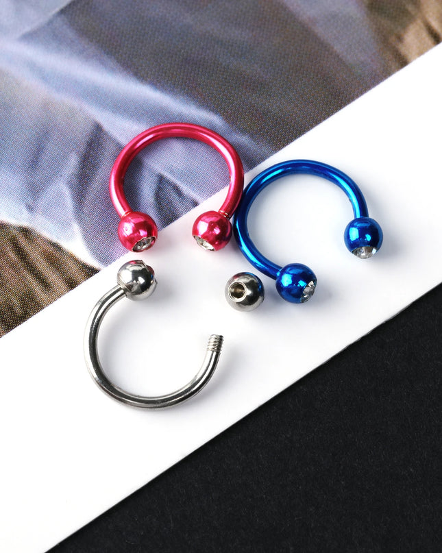 1pc Fashionable Titanium Steel Nose Ring Stainless Steel Nose Ring C-shaped Nose nail Minimalist Punk Piercing Jewelry