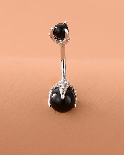 Belly Button Clear Zircon Bezel Piercing Internally Threaded Navel Ring Body Jewelry Belly Ring Gifts