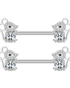 2855-SR / Nipple Rings / body|Heart