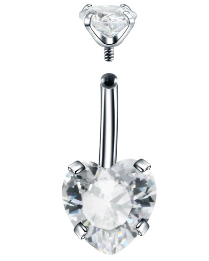 1PC Stainless Steel Belly Button Piercing Body Jewelry Women Cubic Zirconia Drop Dangle Earring Navel Piercing ombligo