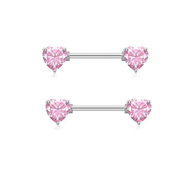 Nipple Piercing Jewelry 14G Stainless Steel Nipple Rings for Women Heart Butterfly Flower Bow Nipple Barbells