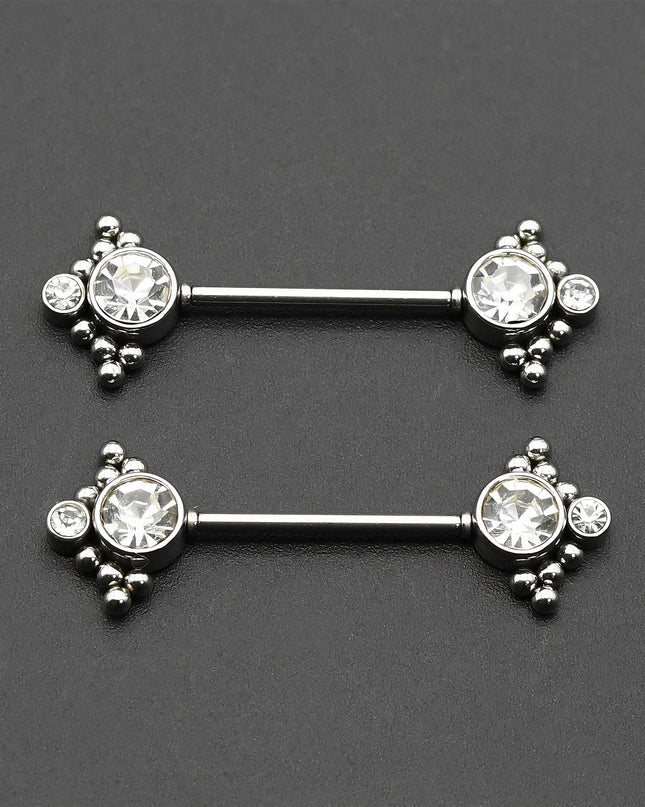 1 Pair 16G 1.2x14mm Plug-in Stainless Steel Barbell Piercing Sexy Women Nipple Piercing Jewelry Unthreaded Nipple Rings No Screw